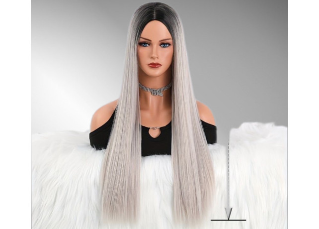 Peruca Long Grey